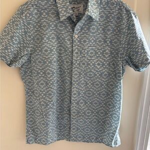 American Eagle Outfitters Light Blue Geometric Shirt